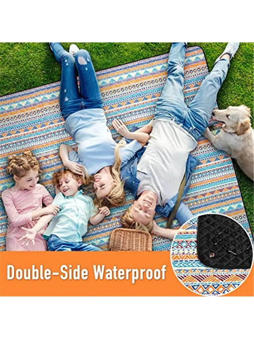 Extra Large Waterproof Picnic Blanket Beach Camping Outdoor Mat Foldable Fleece